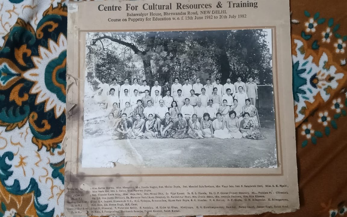 Group photograph of the CCRT Course on Puppetry for Education, New Delhi, June–July 1982